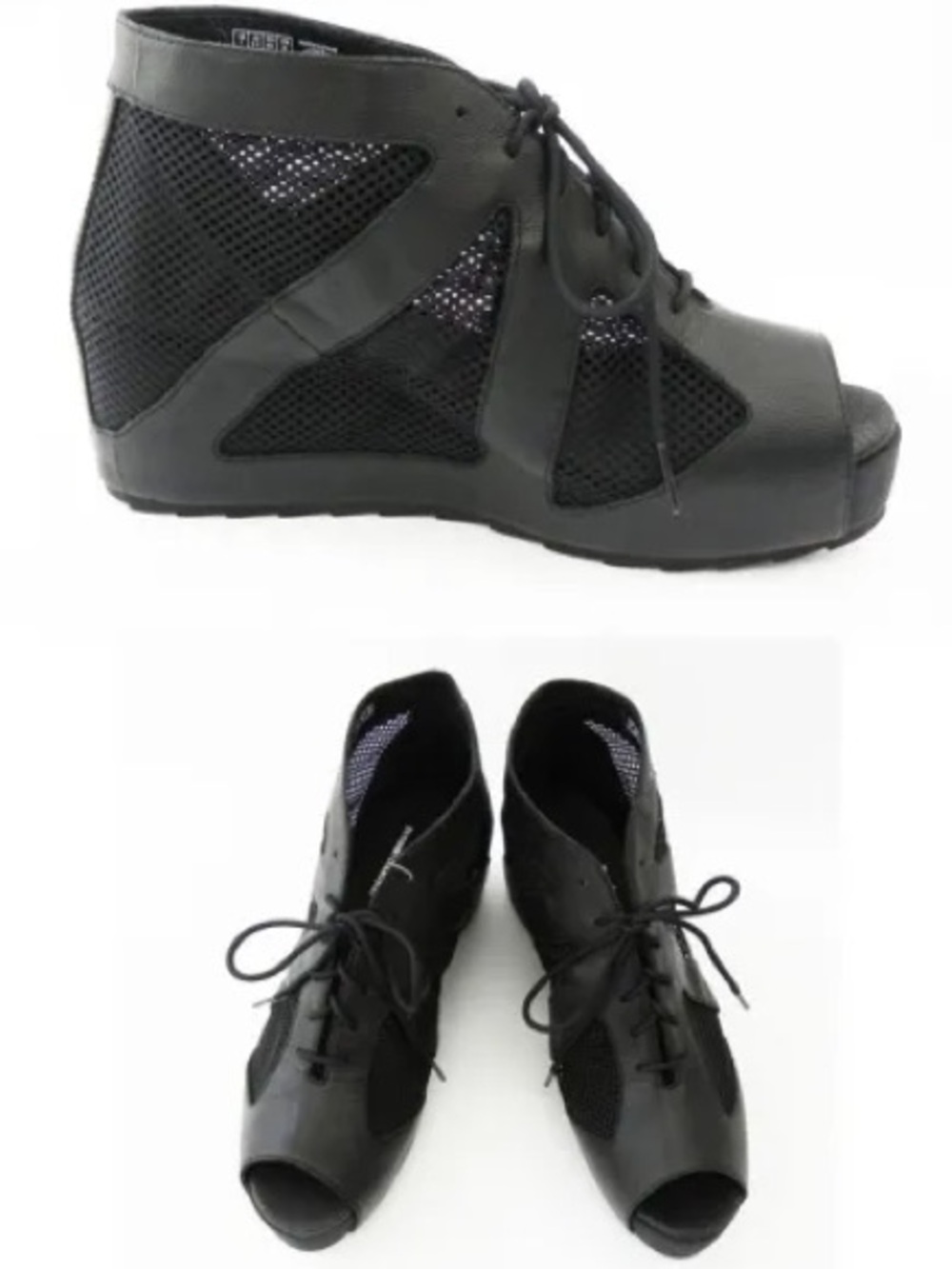 Hussein Chalayan x Puma Avantgarde Utility Black Wedge Mesh Sandal Sneaker Sz 38